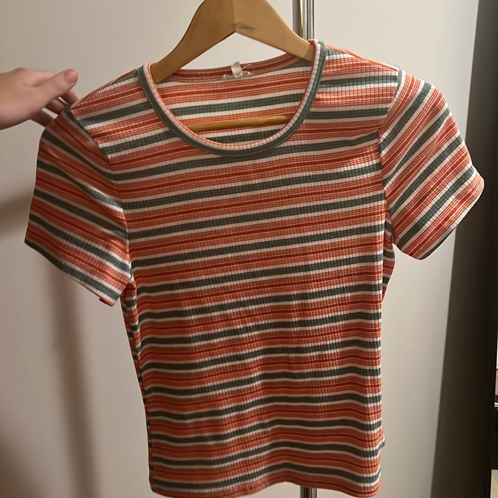 En Creme Striped T Shirt